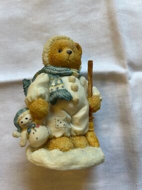Cherished Teddies “Earl” with Blue Scarf Figurine
